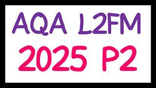 AQA Level 2 Further Maths - Practice Paper 2 (2025)