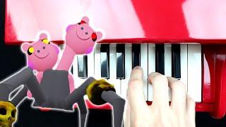 I PLAYED PIGGY ROBLOX SPIDER PIGGY ON A 10$ PIANO WITH THE SAME SOUND