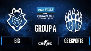 CS:GO - BIG vs. G2 Esports [Mirage] Map 2 - IEM Katowice 2021 - Group A