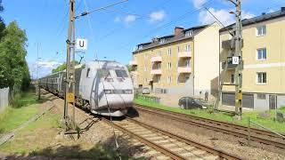 X2000 High Speed Train passing with 200 kph