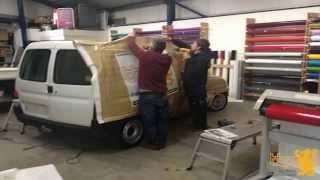 Big Brand Box Van Wrap Install