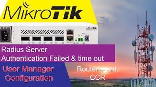 Radius Server Mikrotik, timeout error, User manager Configuration,ppp user not connect #mikrotik