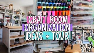 GENIUS Craft Storage, Organizing, + Decluttering Tips | Craft Room Office & YouTube Studio Tour 2025