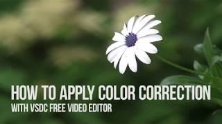 How to apply color correction in VSDC Free Video Editor