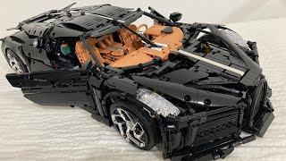 Mould King 13163 Bugatti Voiture Noire sports car Assemble the video