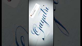 Copperplate calligraphy, tutorial: how I write your name #gayatri