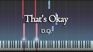 D.O.(디오) - That's Okay(괜찮아도 괜찮아)(Piano Ver.)