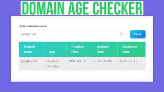 Domain Age Checker Site | Domain Age Checker Online