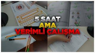 5 saat ama verimli tyt çalışma vlogu /sessiz vlog #yks2024