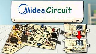 Inverter Mini Split AC Circuit Board Half Display & E0 Error Repair