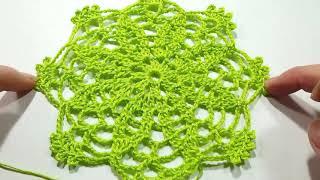 Круглая салфетка крючком *Doily crochet tutorial*Crochet napkin master class* Вязание для начинающих