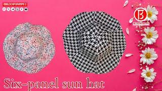 How To Make Six-panel sun hat Sewing Tutorial Full Video