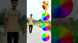 Rotating wheels to icecream, mango, banana vfx funny Magic video