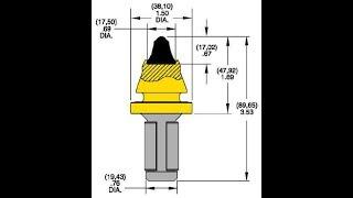 Резец дорожной фрезы Kennametal M3 № 1317446 "Универсал"