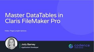 Mastering DataTables in Claris FileMaker Pro 2.5  - Page Length