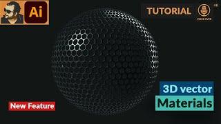 3D Materials in Adobe Illustrator | Brand New Feature | Tutorial