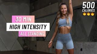 30 Min Full Body HIIT Workout - All Standing Cardio for Maximum Fat Burn (No Equipment)