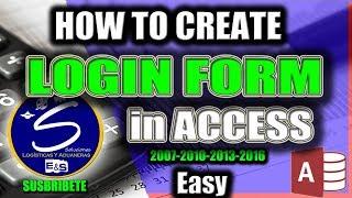 HOW TO CREATE LOGIN FORM IN ACCESS  -DATABASE-