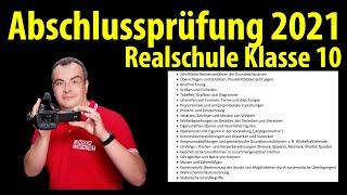 Abschlussprüfung  Mathematik 2021 - Realschule Klasse 10 - Ablauf und Themen!