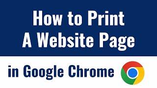 how to print a website page on google chrome