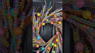Switch it up this holiday season with this colorful, whimsical wreath!  #shorts  #diy