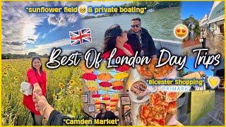 *BEST* Day Trips From LONDON  Sunflower Field Boating, Bicester Village & PRIMARK SHOPPING Vlog 