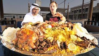 Dubai Food - RARE Camel Platter - WHOLE Camel w/ Rice + Eggs - Traditional Emirati Cuisine in UAE!