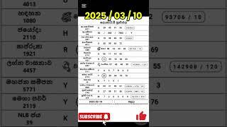 2025/03/10 දින ලොතරයි දිනුම් අංක#nlb#dlb#mahajana#sampatha#ලොතැරැයිදිනුම්අංක#viral#short#lotteryresu