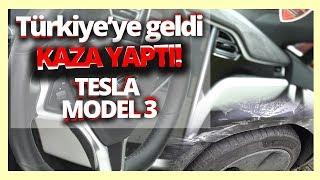 TESLA ÇEKİMİNE GİTTİM! Kaza yapan Model 3