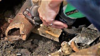 Cutting Clay Pipes with a Sawzall