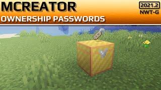 MCREATOR TUTORIAL: Ownership Passwords | 2021.2