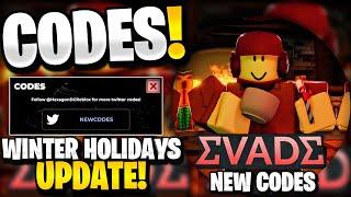 *NEW* ALL WORKING WINTER HOLIDAYS EVENT + CHRISTMAS UPDATE CODES FOR EVADE! ROBLOX EVADE CODES