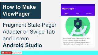 How to Make ViewPager FragmentStatePagerAdapter or Swipe Tab and Lorem Android Studio