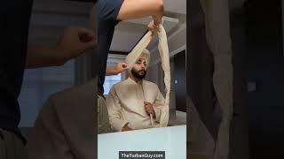 Tying A Semi-Patiala Shahi Style Turban On A Sikh Groom