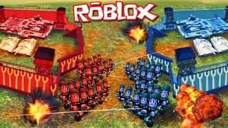 Roblox | RED VS BLUE VS YELLOW VS GREEN BASE WARS! (Roblox Base Conquer)