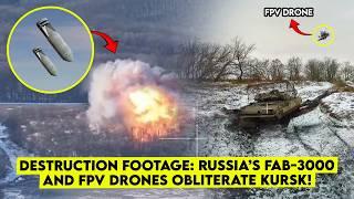 Kursk Under Fire! Russia's FAB-3000 & Drones Wipe Out Ukraine's Defenses