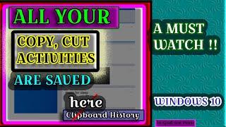 How to view your Clipboard History in Windows 10