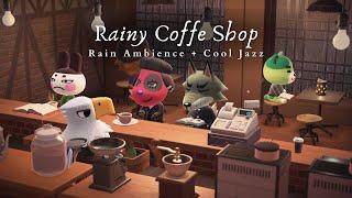 Rainy Jazz Coffee Shop  1 Hour Smooth Jazz Music No Ads | Rain Sounds | Studying Music | Work Aid 