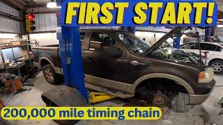 First Start! Total VVT Timing System Rebuild! Ford 5.4 Triton 3 Valve