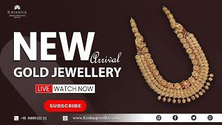 Live Video | Latest Gold Haram Designs 2022 | Gold Earrings | Krishna Jewellers Pearls and Gems
