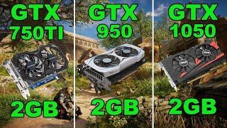 GTX 750ti vs GTX 950 vs GTX 1050 | Test on games