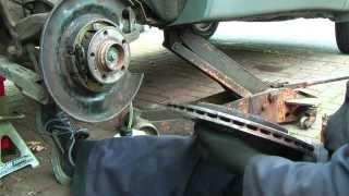 xc90 rear brake handbrake shoes change and cleanup