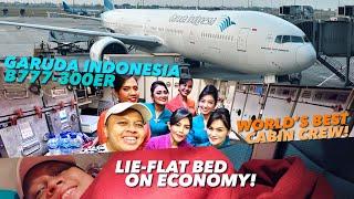 8 Hours on Garuda Indonesia B777-300ER GA900 Jakarta - Doha (Euro Trip Part 1)