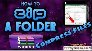 How to zip a folder with winrar -- Compress Files Method 2017