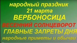 21 марта народный праздник Вербоносица. Народные приметы и традиции.Запреты дня.Народные приметы.