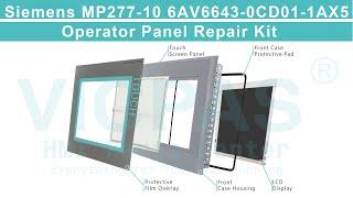 6AV6643-0CD01-1AX5 Siemens MP277-10 overlay touchscreen lcd with outer housing cover repair parts