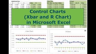 Building Control Charts (Xbar and R Chart) in Microsoft Excel