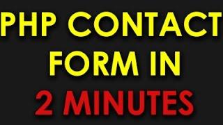 PHP & HTML Contact Form in 2 Minutes with Validation & Submit