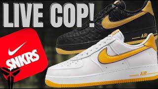 LIVE COP : NIKE KOBE AF1 LOW ‘VARSITY MAIZE AND VARSITY PURPLE & ‘AWAY’ RELEASE