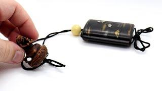 How to Attach a Netsuke to a Cord and Inro